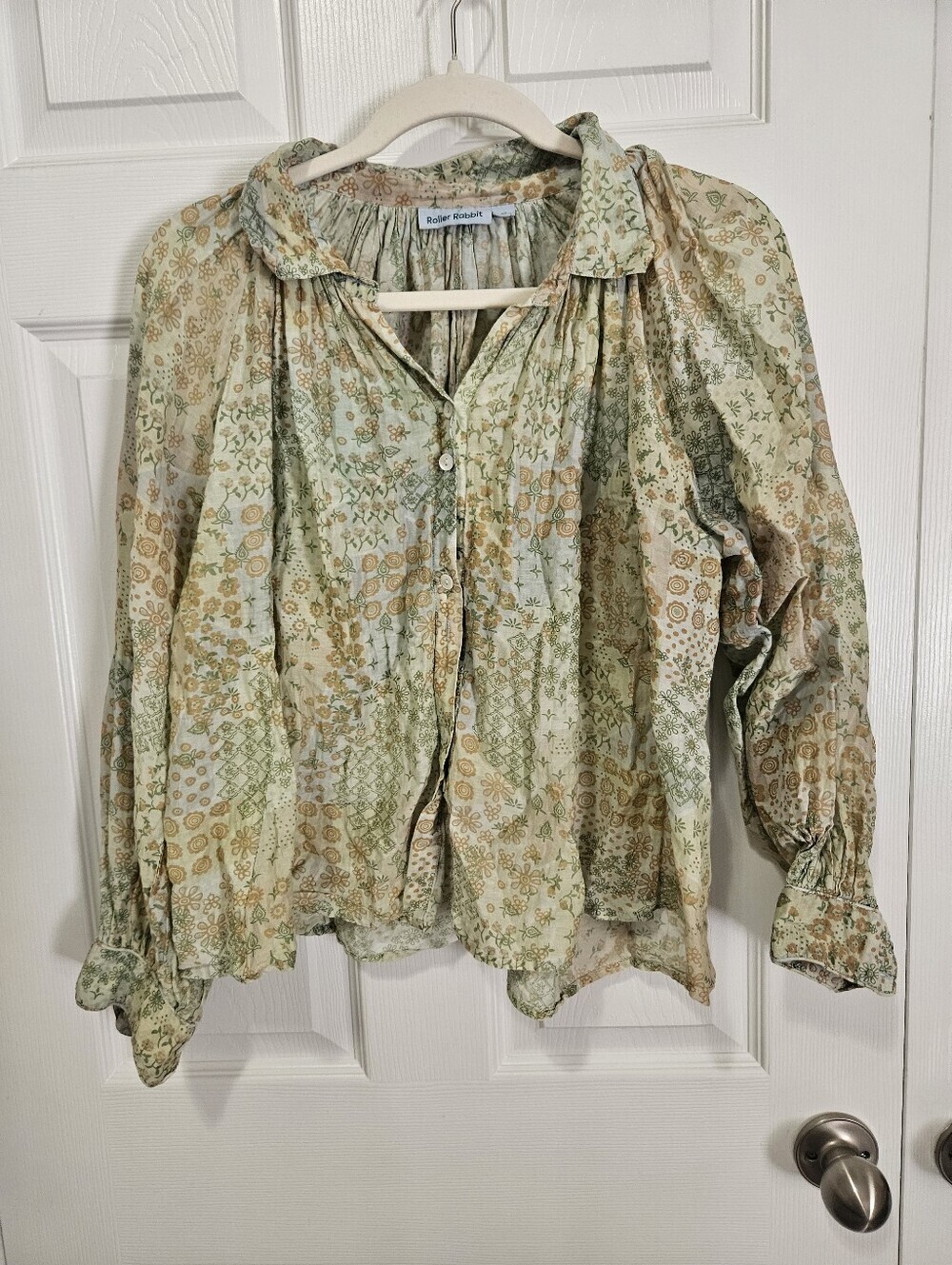 Roller Rabbit Cotton Silk Blend Top XS